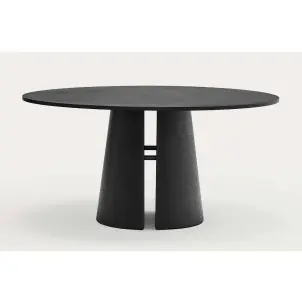 Mesa CEP Ø157 cm de Comedor, DM / Fresno Negro - Teulat