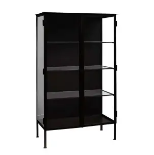 Vitrina OREGON, Metal Negro / Cristal - Nordal