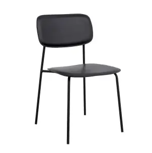 Silla de Comedor ESA, Metal / PU Negro - Nordal