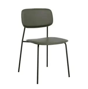 Silla de Comedor ESA, Metal / PU Verde - Nordal