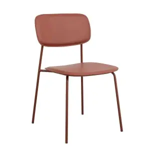 Silla de Comedor ESA, Metal / PU Rojo Óxido - Nordal