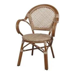 Silla LAUDRY, Metal Efecto Bambú / Ratán Sintético - Vackart