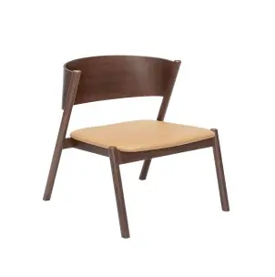 Sillón OBLIQUE, Madera Marrón / Natural - Hübsch