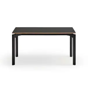 Mesa NICOLA 140x80 cm de Comedor, Madera / HPL Negro - Teulat
