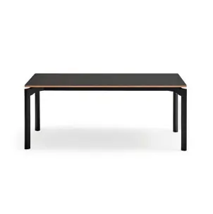 Mesa NICOLA 180x90 cm de Comedor, Madera / HPL Negro - Teulat