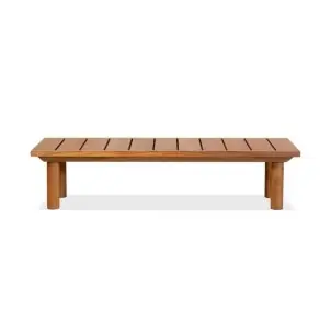 Mesa de Centro Exterior TOPRAK 150, Teca Reciclada - Dareels