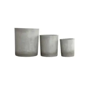 Set 3 Macetas AVE, Cemento Gris - House Doctor