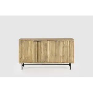 Aparador WAVY 150 cm, Mango Natural / Metal - Vackart