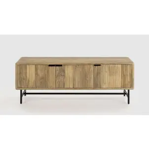 Mueble de TV WAVY 145 cm, Mango Natural / Metal - Vackart