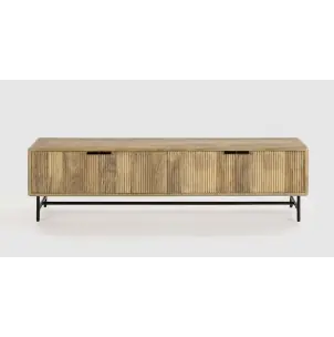 Mueble de TV WAVY 190 cm, Mango Natural / Metal - Vackart