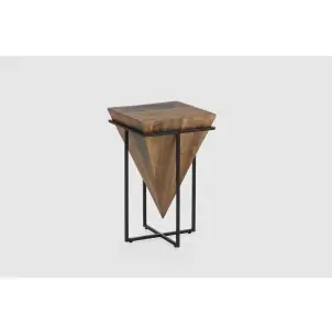 Mesa Auxiliar SPEJL 68 cm Alto, Madera Natural / Metal - Vackart
