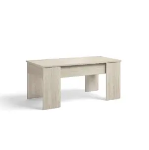 Mesa de Centro Elevable OPP, Melamina Natural Claro - Vackart