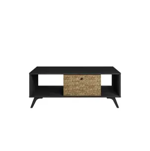 Mesa de Centro KONTRAST, Melamina Negro / Natural - Vackart