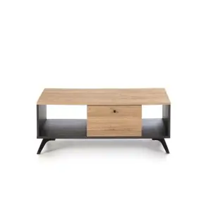 Mesa de Centro KONTRAST, Melamina Negra / Natural - Vackart