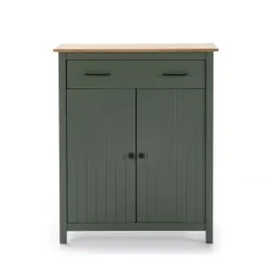 Aparador KOSV 90x110 cm, Madera Verde / Natural - Vackart