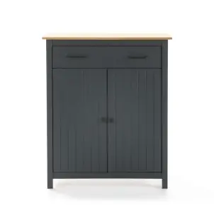 Aparador KOSV 90x110 cm, Madera Azul / Natural - Vackart
