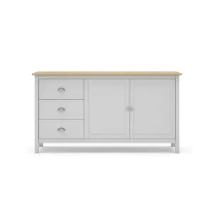 Aparador MARK 80,5 cm Alto, Madera Blanca - Vackart