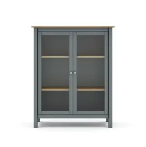 Vitrina MARK, Madera Verde Caqui / Natural - Vackart