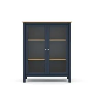 Vitrina MARK, Madera Azul / Natural - Vackart