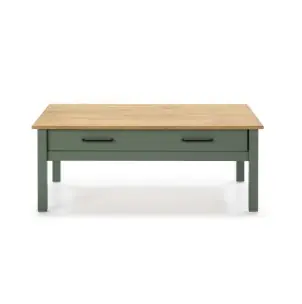 Mesa de Centro KOSV, Madera Verde / Natural - Vackart