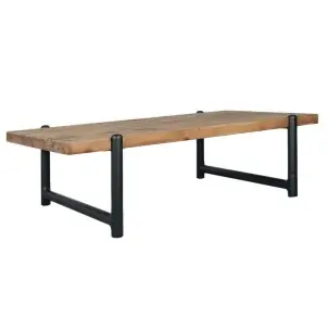 Mesa de Centro RIMINI, Madera Reciclada / Metal Negro - Vackart