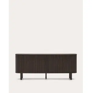 Aparador Mailen 2 puertas en chapa de fresno con acabado oscuro 180 x 75 cm - Kave Home