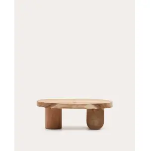 Mesa de centro Mosi de madera maciza de mungur Ø 90 x 60 cm - Kave Home