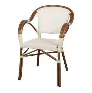 Silla Exterior TENDER, Metal Bambú / Textilene Beige - Vackart