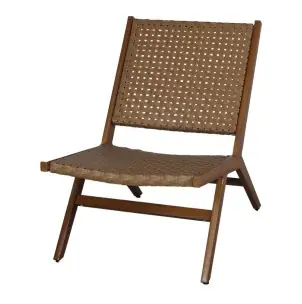 Sillón Exterior VEGA, Metal Efecto Madera / Ratán Sintético - Vackart