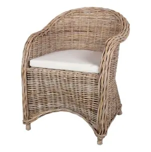 Sillón TELMA, Ratán Natural / Textil - Vackart