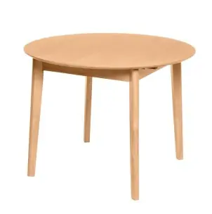 Mesa Extensible HAL Ø100 (100x130) x 76 cm, DM / Madera Natural - Vackart