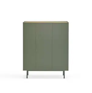 Aparador con Botellero ARISTA Alto 120 cm, Verde Claro - Teulat