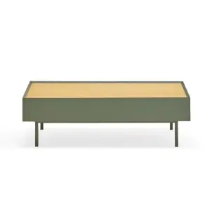 Mesa de Centro ARISTA 110x60 cm, Verde / Roble - Teulat