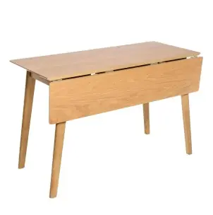 Mesa Abatible NYTTIG 120x50(75) cm de Comedor, Madera Natural - Vackart