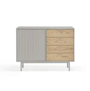 Aparador SIERRA 108x47 cm, DM Gris Claro / Roble - Teulat