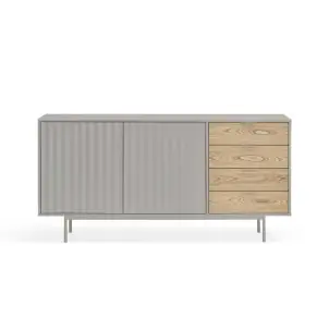 Aparador SIERRA 159x47 cm, DM Gris Claro / Roble - Teulat