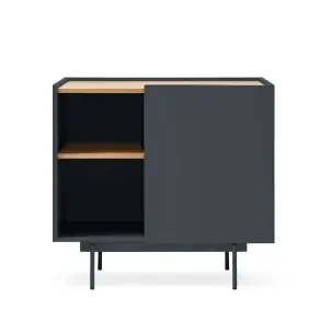 Cómoda OTTO 88x48 cm, DM Gris Antracita / Chapa Natural - Teulat