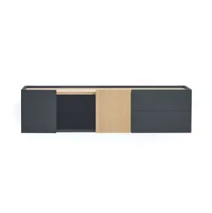 Consola Flotante OTTO 110x35 cm DM Gris Antracita / Roble - Teulat