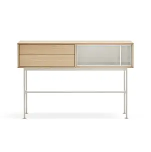 Consola YOKO 120x35 cm, Roble / DM Crema - Teulat