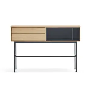 Consola YOKO 120x35 cm, Roble / DM Gris Antracita - Teulat