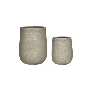 Set 2 Macetas HDArdo, Cemento Natural - House Doctor