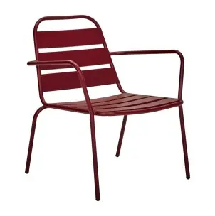 Silla Exterior con Brazos HDHelo, Metal Rojo - House Doctor