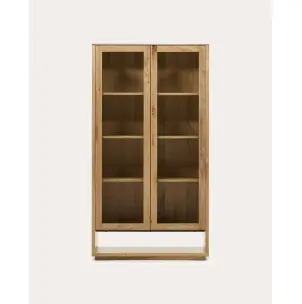 Vitrina Alguema de chapa en roble con acabado natural 100 x 185 cm - Kave Home