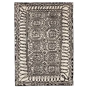 Alfombra Black on white Estambul Nanimarquina