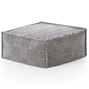 Puf cuadrado Sail Negro GAN
