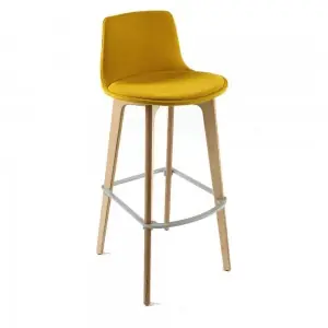 Taburete Lottus Wood tapizado Enea