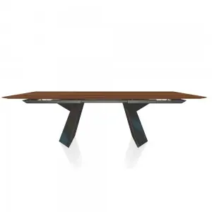Mesa Fiandre Extensible Cristal/Madera Bontempi