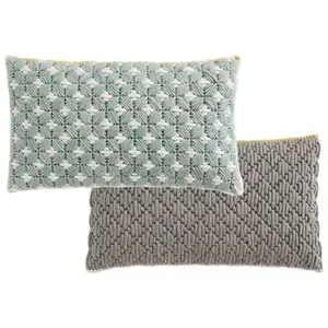 Cojín Silai rectangular Celadon-light grey GAN
