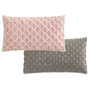 Cojín Silai rectangular Rose-light grey GAN