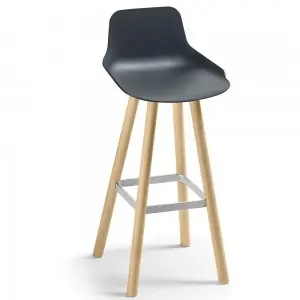 Taburete Set patas madera polipropileno Sellex